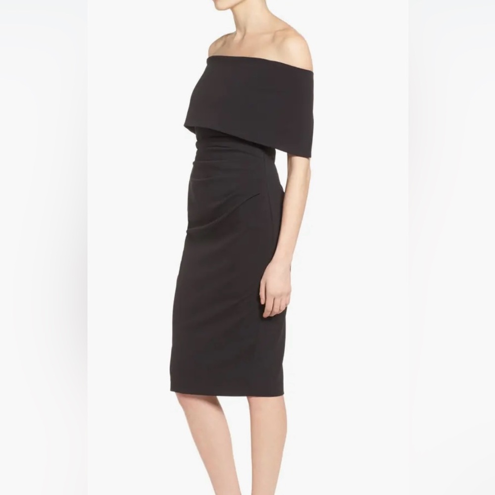NWT Vince Camuto Popover Cocktail/Bridesmaid Dress in Black. Multiple sizes. - Picture 3 of 5